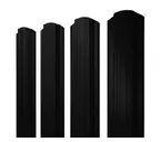 Штакетник Прямоугольный фигурный Grand Line 0,45 Drap RAL9005 Черный
