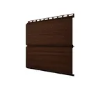 Металлический сайдинг Grand Line ЭкоБрус 0.45 мм 3D Print Elite Choco Wood