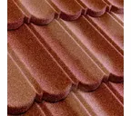 Композитная черепица Метротайл (Metrotile) серия MetroBond, двухцветная, цвет красно- желтый, 1330х410 мм