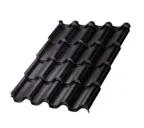 Металлочерепица Металл-Профиль Монтерроса-M 0,5 PURMAN® RAL 9005 Черный темный
