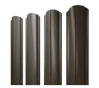 Штакетник Полукруглый Slim фигурный Grand Line 0,5 Satin Matt RR 32 Темно-Коричневый