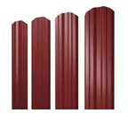 Штакетник Twin фигурный Grand Line 0,5 Rooftop Matte RAL3011 Коричнево-Красный