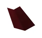 Планка ендовы верхней 145х145 0,5 Velur RAL 3005 красное вино