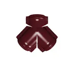 Тройник Y конька полукруглого Drap с пленкой RAL 3005 красное вино