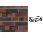 Кирпич клинкерный Muhr 29 S Schwarzblau-bunt Spezial готик, 240х115х71 мм