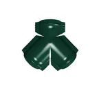Тройник Y конька полукруглого Satin с пленкой RAL 6005 зеленый мох