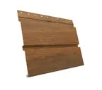 Металлический софит Квадро брус без перфорации 0,45 Print Elite Golden Wood