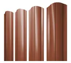 Штакетник Круглый фигурный Grand Line 0,45 Drap RAL8004 Терракота