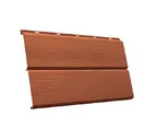 Металлический сайдинг Grand Line ЭкоБрус 0.45 мм 3D Drap RAL 8004 терракота