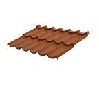 Модульная металлочерепица Aquasystem Стокгольм 0,5 мм GreenCoat Pural Matt BT RR750 MATT (терракотовый)