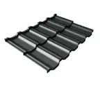 Металлочерепица Grand Line Kvinta Uno 0,5 GreenCoat Pural Matt BT RAL 7016 Антрацитово-серый