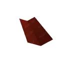 Планка ендовы верхней 145х145 0,5 Satin с пленкой RAL 3009 оксидно-красный
