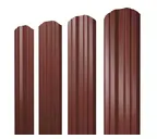 Штакетник Twin фигурный Grand Line 0,5 Satin RAL3009 Оксидно-Красный
