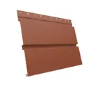Металлический софит Квадро брус без перфорации 0,5 Satin RAL 8004 мокрый асфальт