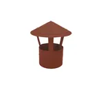 Дымник на трубу круглый d125 0,5 Satin Мatt с пленкой RAL 8004 терракота