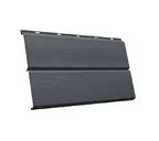 Металлический сайдинг Grand Line ЭкоБрус 3D 0.5 мм Quarzit Pro Matt RAL 7024 мокрый асфальт