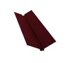 Планка ендовы верхней 115х30х115 0,5 Satin с пленкой RAL 3005 красное вино