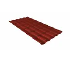 Металлочерепица Grand Line Kredo 0,5 GreenСoat Pural BT RR 29 Оксидно-красный