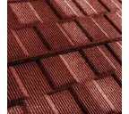 Композитная черепица Метротайл (Metrotile) серия MetroViksen, цвет красный, 1330х410 мм