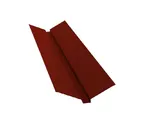 Планка ендовы верхней 115х30х115 0,5 GreenCoat Pural BT, matt RR 29 красный (RAL 3009 оксидно-красный)