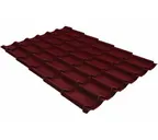 Металлочерепица Grand Line Modern 0,45 Drap RAL 3005 Красное вино