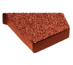 Заглушка Метротайл (Metrotile) для торцевой планки, правая, цвет терракот, 118х100 мм
